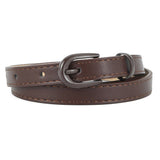 New pin buckle thin belt for women all - match high - end clothing matching PU belt - Negative Apparel