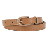 New pin buckle thin belt for women all - match high - end clothing matching PU belt - Negative Apparel