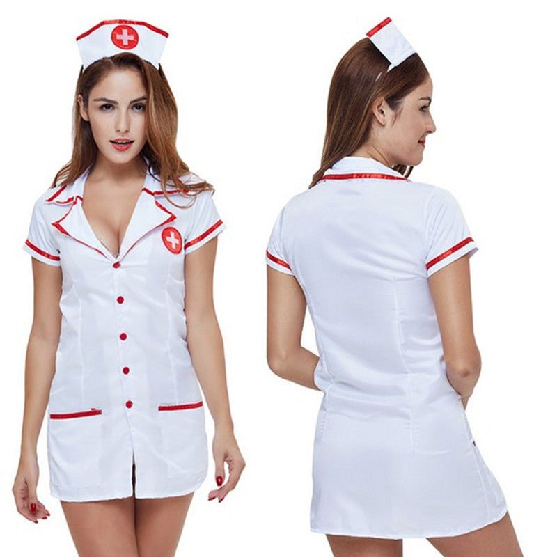 New pure white female nurse uniform - Negative Apparel