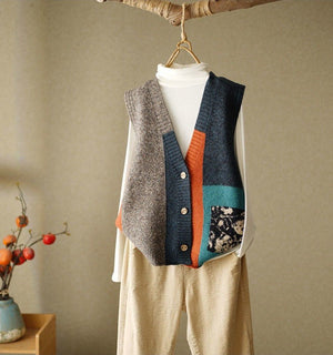 New Retro Knitted Loose Design Sweater Cardigan - Negative Apparel