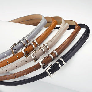 New retro silver buckle belt for women, slimming belt for jeans, fashionable and versatile suit leather belt wholesale - Negative Apparel
