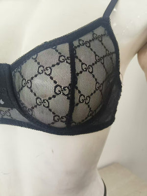 New sexy lingerie mesh diamond pattern bra set - Negative Apparel