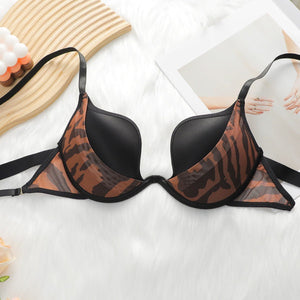 New style bra set for women, push - up, gather, comfortable, breathable, thin straps, half - hip - wrapped women's underwear set - Negative Apparel