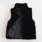 New style vest faux fur vest ladies stand collar faux fur coat - Negative Apparel