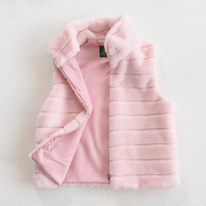 New style vest faux fur vest ladies stand collar faux fur coat - Negative Apparel