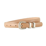 New summer fashion personality candy color silver buckle dopamine silver INS style decoration ladies belt dress leather - Negative Apparel