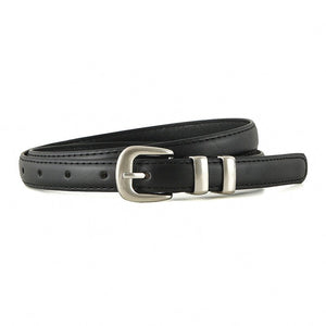 New summer fashion personality candy color silver buckle dopamine silver INS style decoration ladies belt dress leather - Negative Apparel