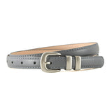 New summer fashion personality candy color silver buckle dopamine silver INS style decoration ladies belt dress leather - Negative Apparel