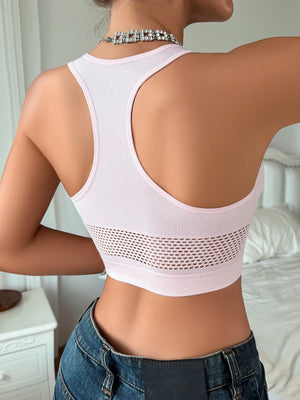 New vest bra full cup waist - revealing hollow push - up breathable bra - Negative Apparel