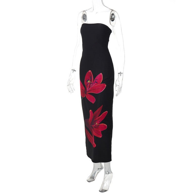 One - shoulder tube top backless strappy dress - Negative Apparel