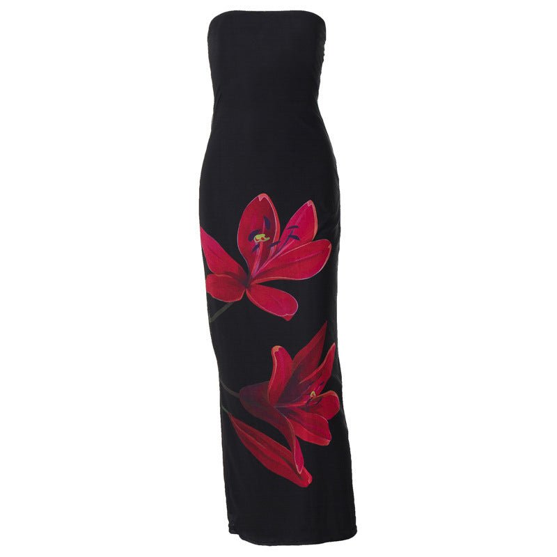 One - shoulder tube top backless strappy dress - Negative Apparel