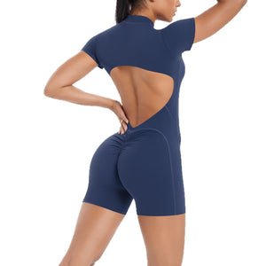 Peach Lift Zip Bodysuit | Sculpted. Breathable. Bold. - Negative Apparel