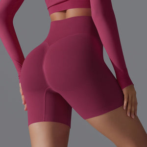 Peach Sculpt Biker Shorts | Compact. Contoured. Commanded. - Negative Apparel