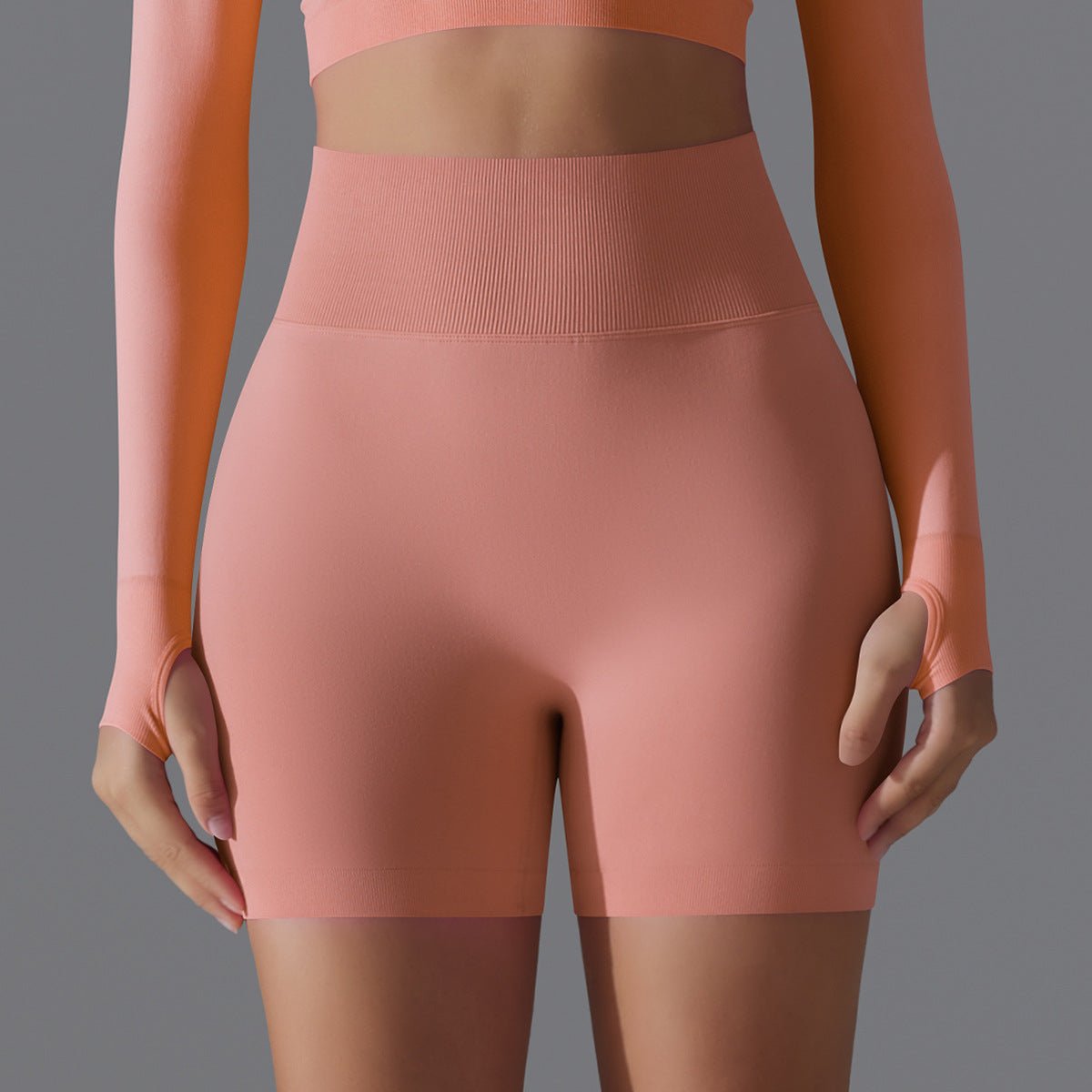 Peach Sculpt Biker Shorts | Compact. Contoured. Commanded. - Negative Apparel