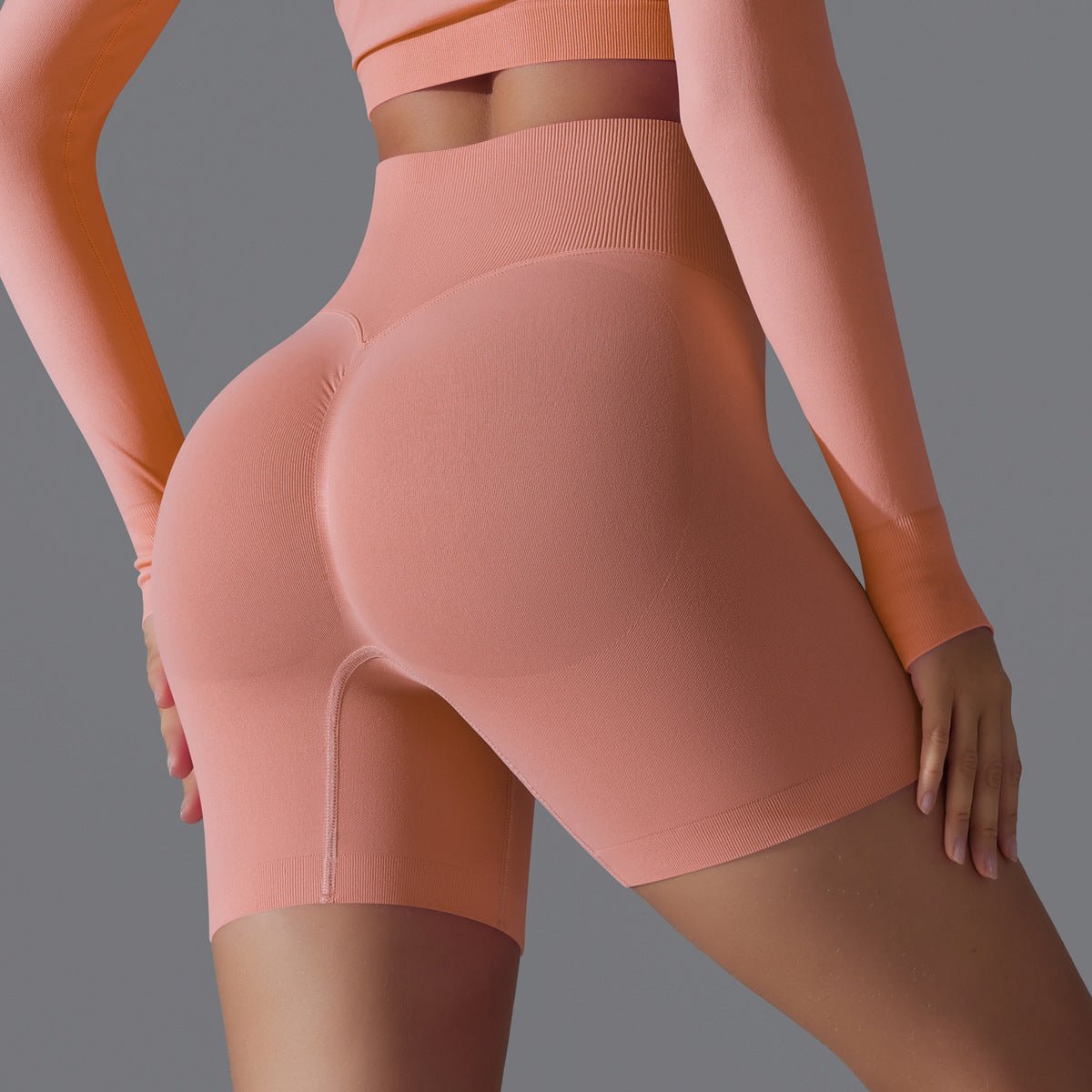 Peach Sculpt Biker Shorts | Compact. Contoured. Commanded. - Negative Apparel