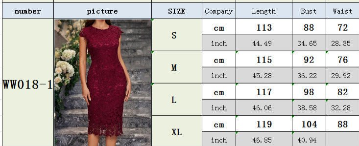 Pencil skirt sexy slim water volume lace hip bodycon dress - Negative Apparel