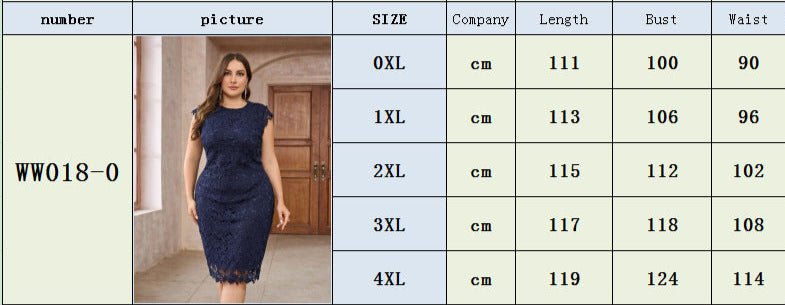 Pencil skirt sexy slim water volume lace hip bodycon dress - Negative Apparel