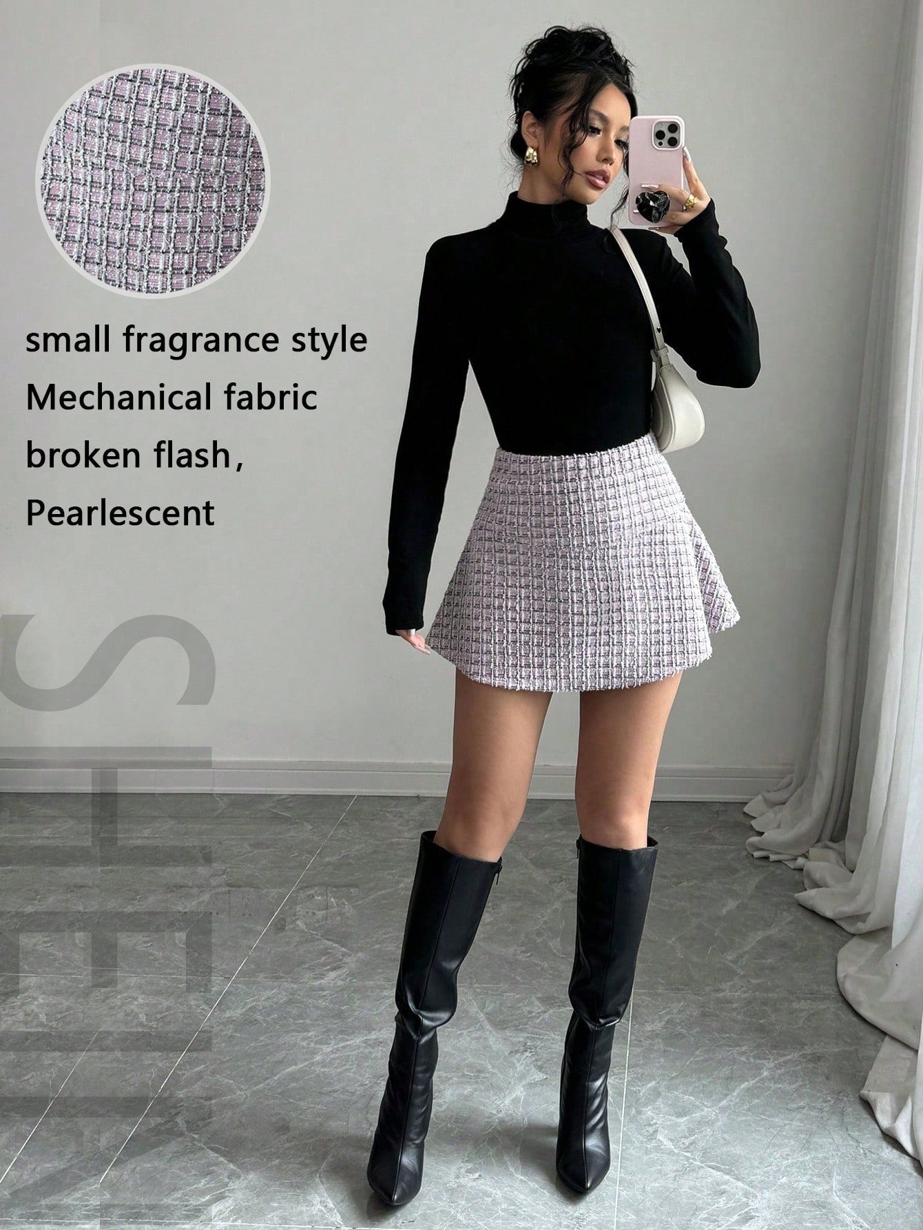 Pleat A - Line Skirt, Elegant And Romantic For Women Mini Short Women Outfit - Negative Apparel