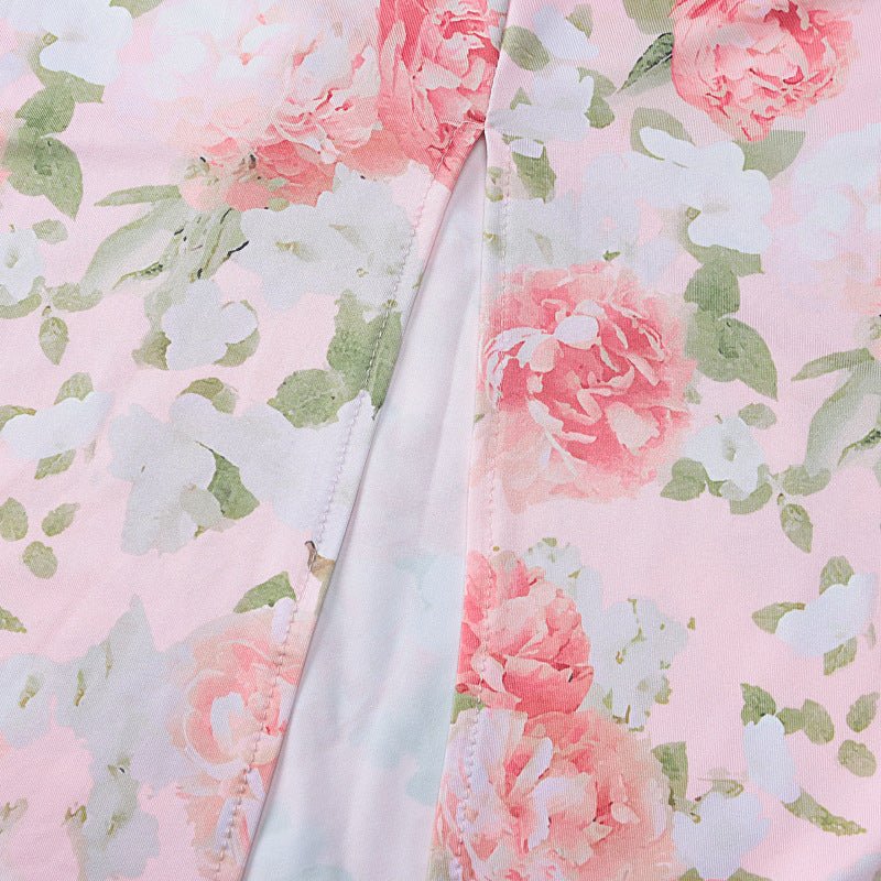 Printed slit casual style dress - Negative Apparel