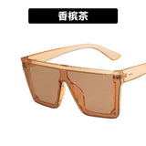 Purple sunglasses trendy large frame one - piece sunglasses - Negative Apparel