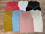 Qu Bead Popular Spring and Summer Fashion Mesh Sleeveless Bottom Vest Xiaoxiangfeng Hot Diamond Versatile Slim - fit Pullover - Negative Apparel