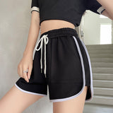 [Quality hemming] Green shorts women's summer casual wear wide - leg pants women's pants tail goods wholesale three - point hot pants - Negative Apparel