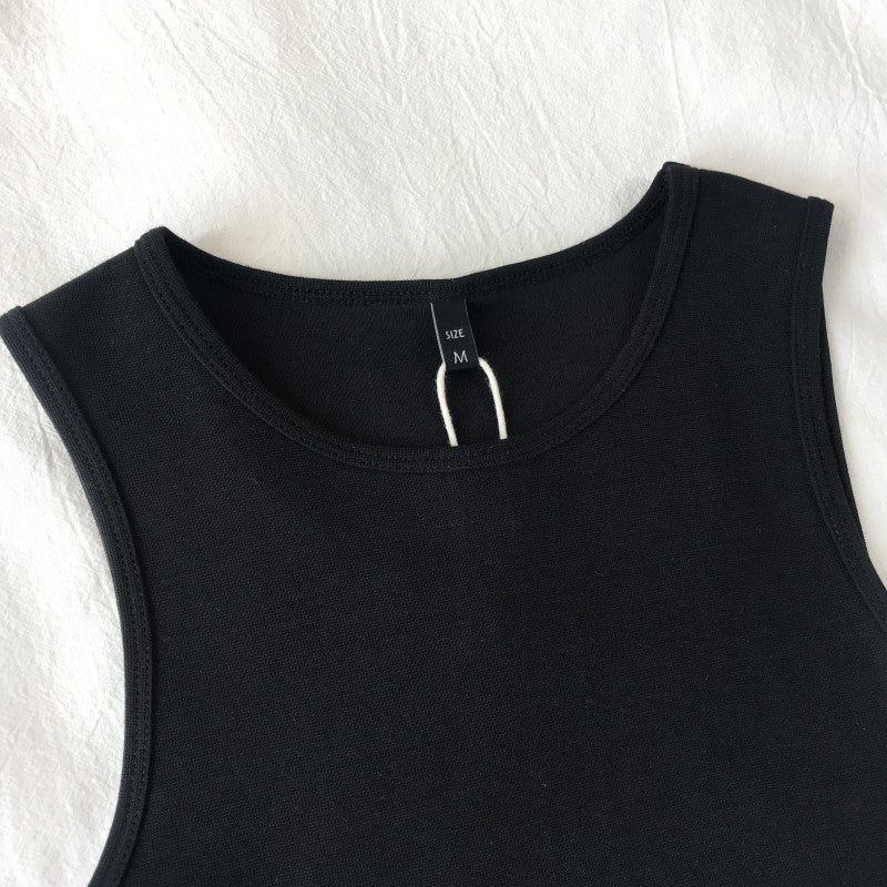 Retro AA style! High Quality Cotton high waist slim elastic tank top - Negative Apparel