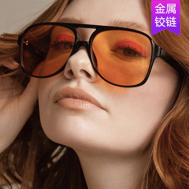 Retro double - beam sunglasses 2025 new style trend - Negative Apparel