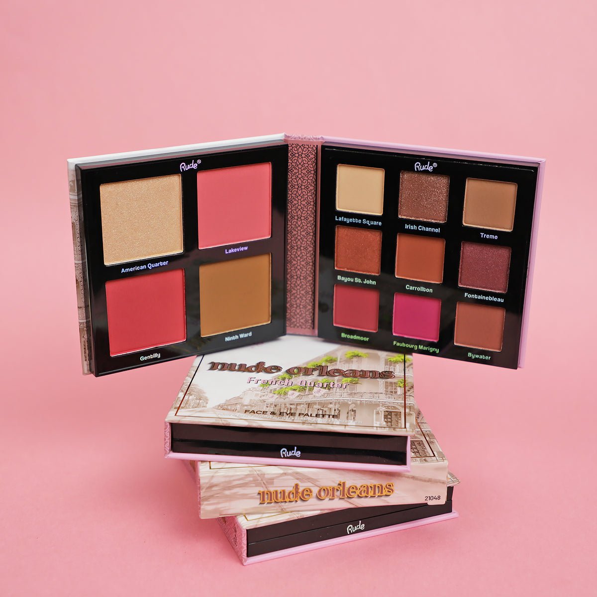 RUDE Nude Orleans Face & Eye Palette - Negative Apparel