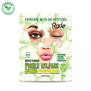 Rude Pickle My Face Hydrogel Cucumber Single Mask - Negative Apparel