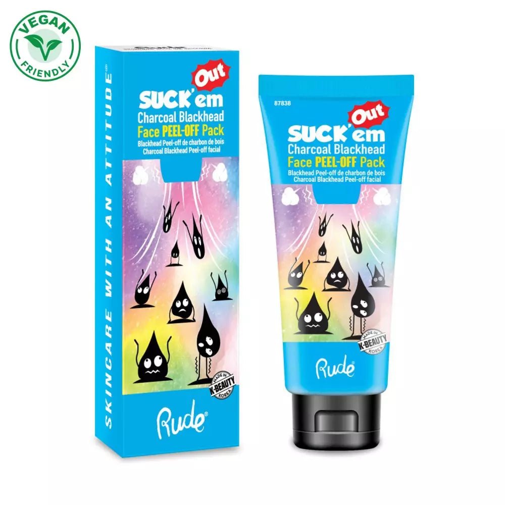 Rude Suck'em Out Charcoal Face Peel Off Pack - Negative Apparel