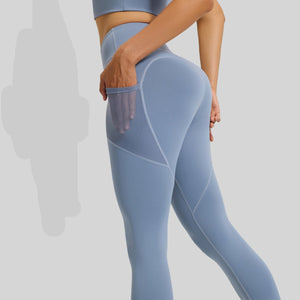 Sculpting Bloom | High - Waist Peach Lift Yoga Leggings - Negative Apparel