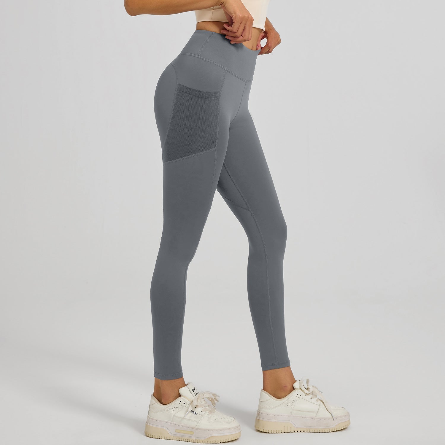 Sculpting Bloom | High - Waist Peach Lift Yoga Leggings - Negative Apparel
