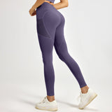 Sculpting Bloom | High - Waist Peach Lift Yoga Leggings - Negative Apparel