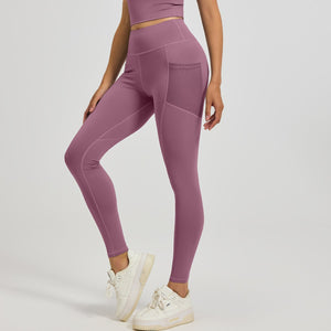 Sculpting Bloom | High - Waist Peach Lift Yoga Leggings - Negative Apparel