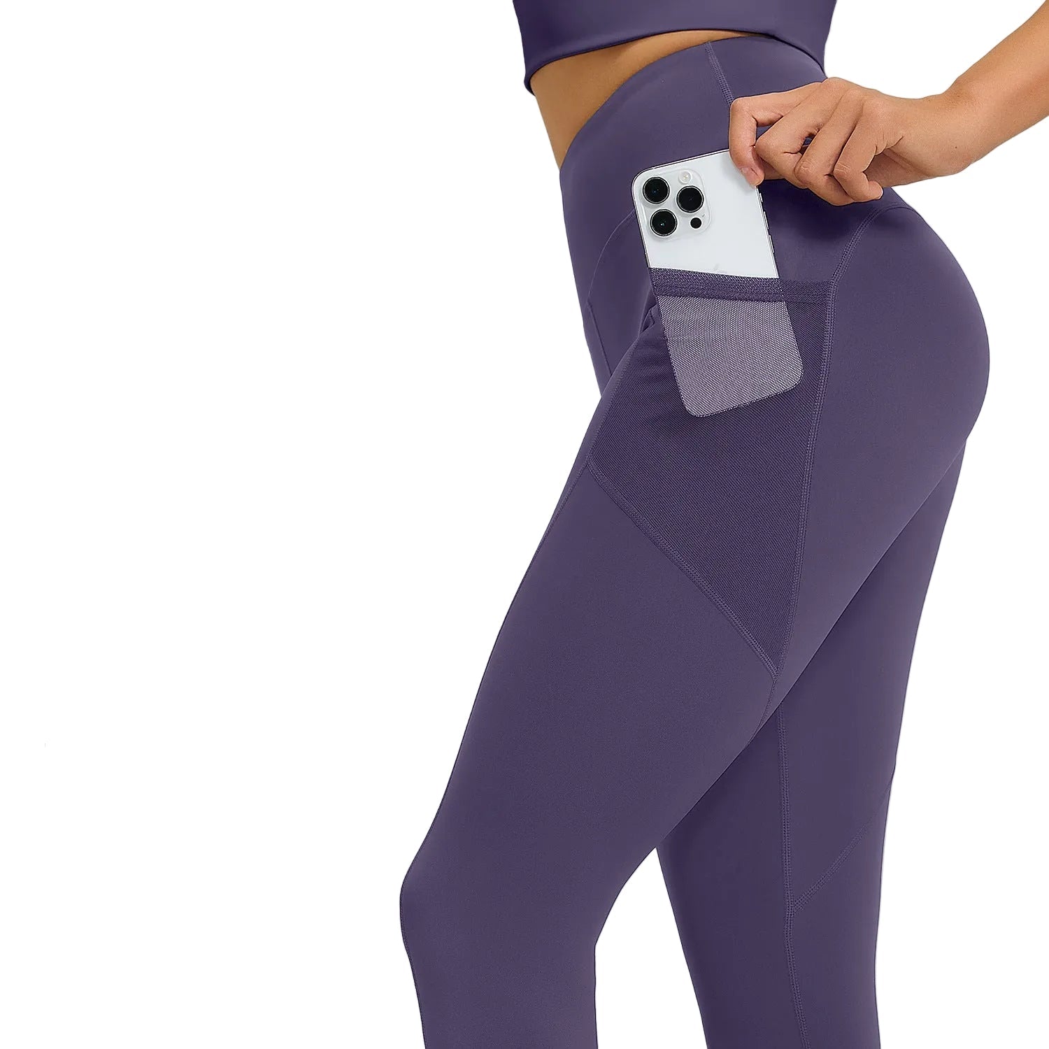 Sculpting Bloom | High - Waist Peach Lift Yoga Leggings - Negative Apparel