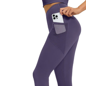 Sculpting Bloom | High - Waist Peach Lift Yoga Leggings - Negative Apparel