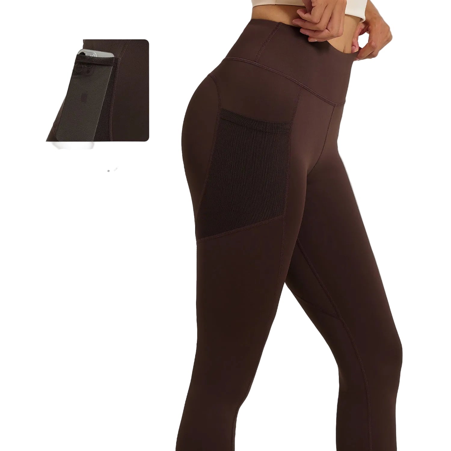 Sculpting Bloom | High - Waist Peach Lift Yoga Leggings - Negative Apparel