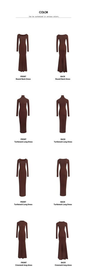 Sculpting Silhouette | Long Sleeve Body - Contouring Maxi Dress - Negative Apparel