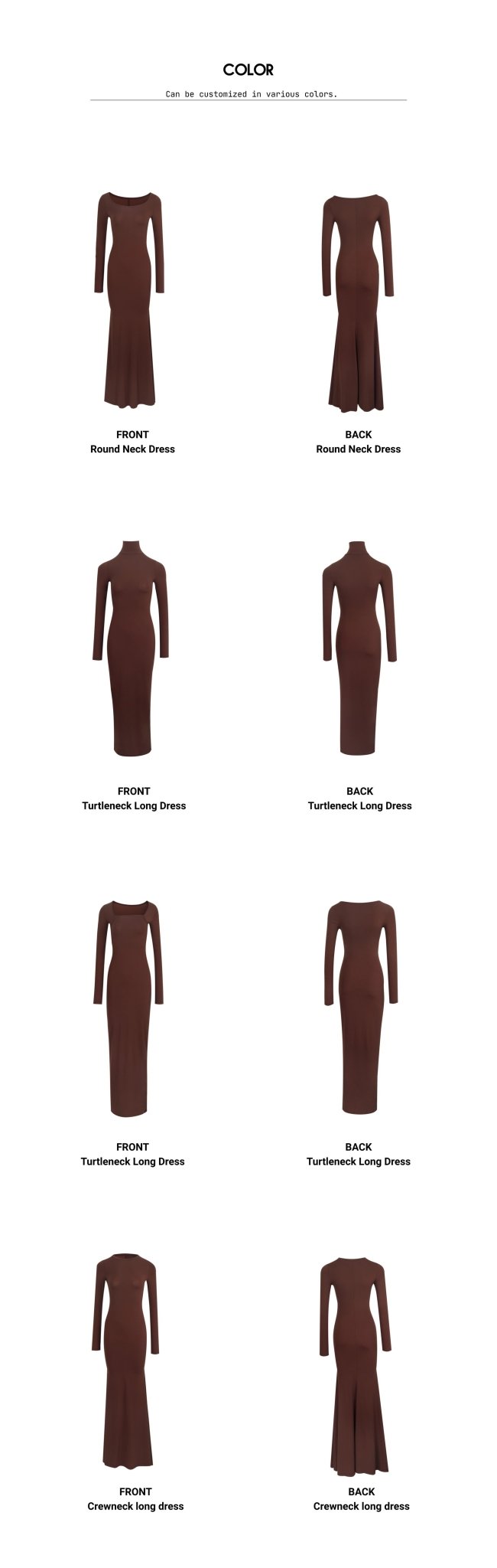 Sculpting Silhouette | Long Sleeve Body - Contouring Maxi Dress - Negative Apparel