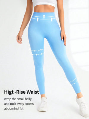 Seamluxe SHEIN Sport Wide Waistband Sports Leggings - Negative Apparel