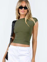 Sexy Backless Slim Fit Short Sleeve Top for Women – Seamless Nylon & Spandex, Streetwear Round Neck Summer Tee - Negative Apparel