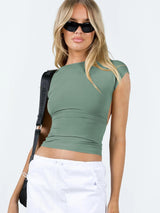 Sexy Backless Slim Fit Short Sleeve Top for Women – Seamless Nylon & Spandex, Streetwear Round Neck Summer Tee - Negative Apparel