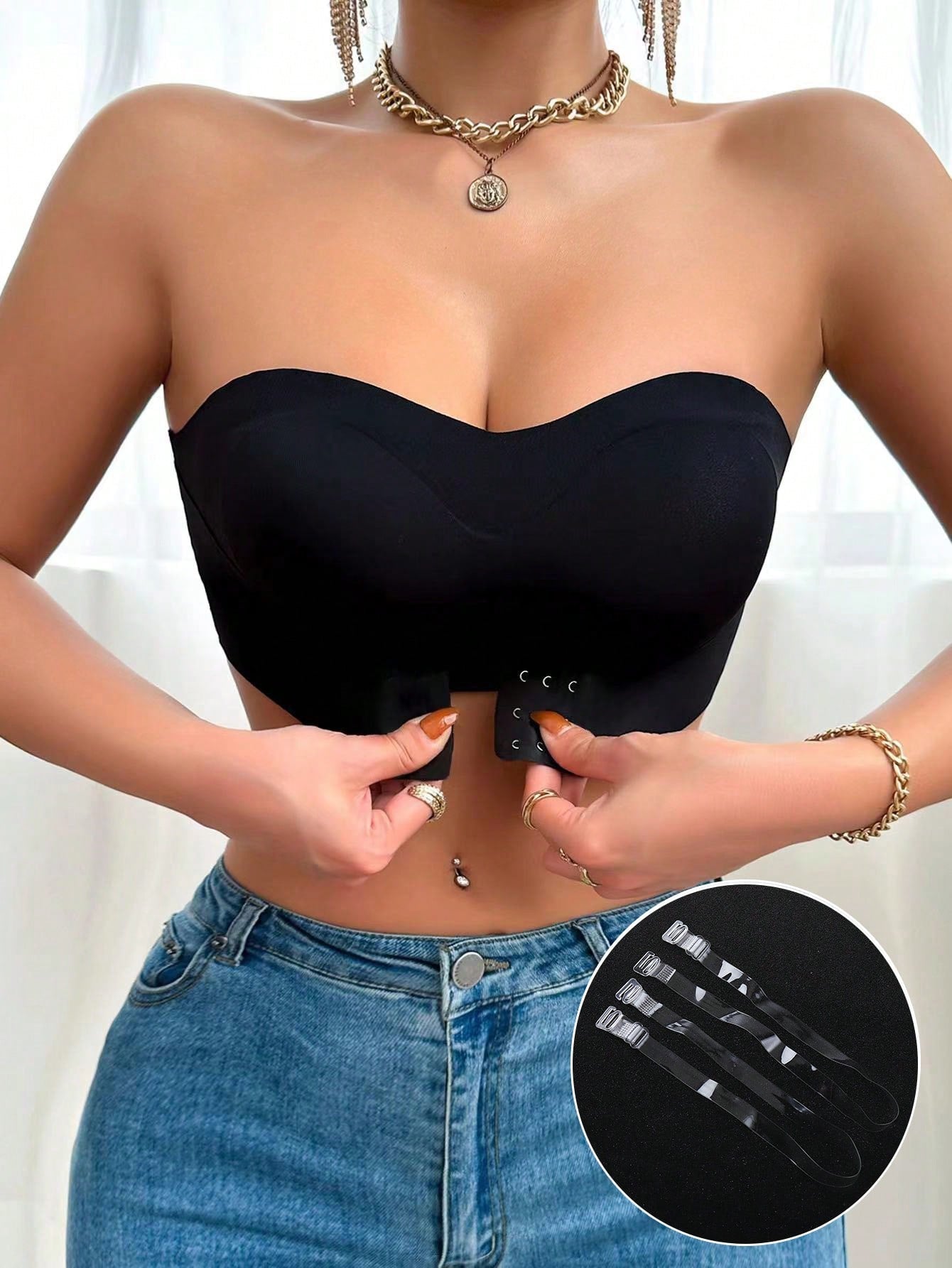 Sexy Push Up Strapless Bra, Crossover Front Closure - Negative Apparel