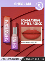 SHEGLAM Dynamatte Boom Long Lasting Matte Lipstick Orange Shades - Negative Apparel