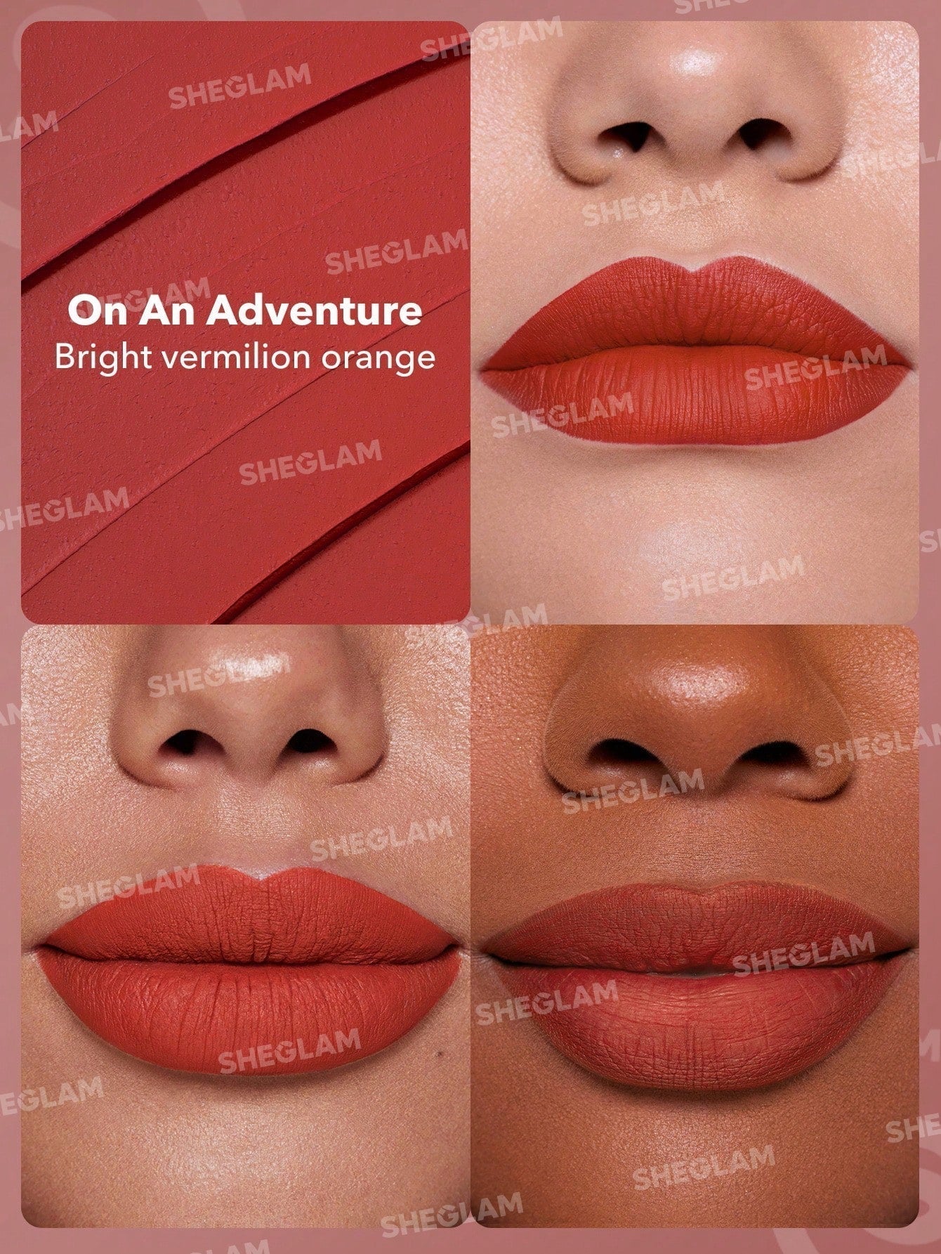 SHEGLAM Dynamatte Boom Long Lasting Matte Lipstick Orange Shades - Negative Apparel