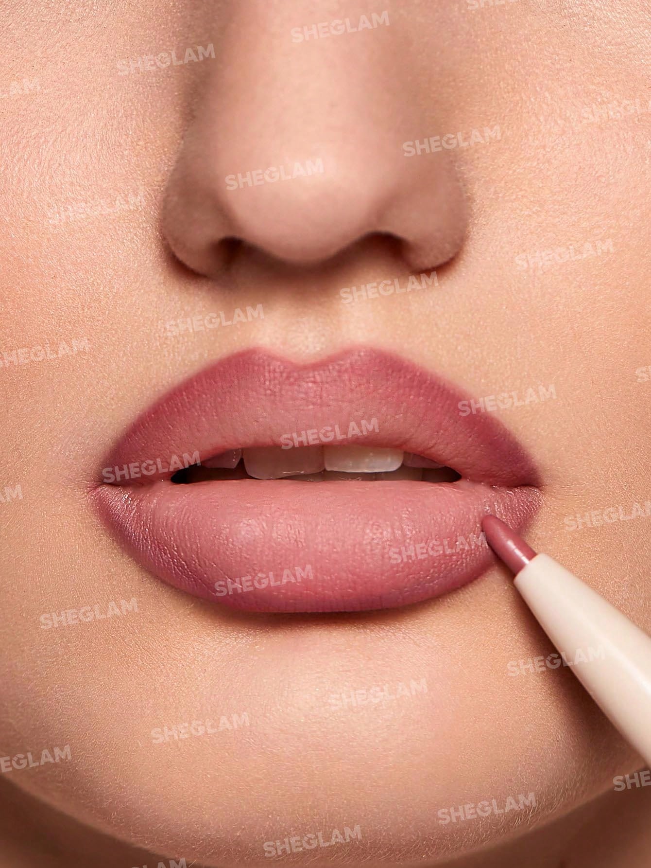SHEGLAM Glam 101 Lipstick & Liner Duo-Deep Caramel 2-In-1 Matte Dual-Ended Lip Liner Lipstick Pencil Highly Pigmented Long Lasting Smooth Easy To Wear Lip Makeup - Negative Apparel