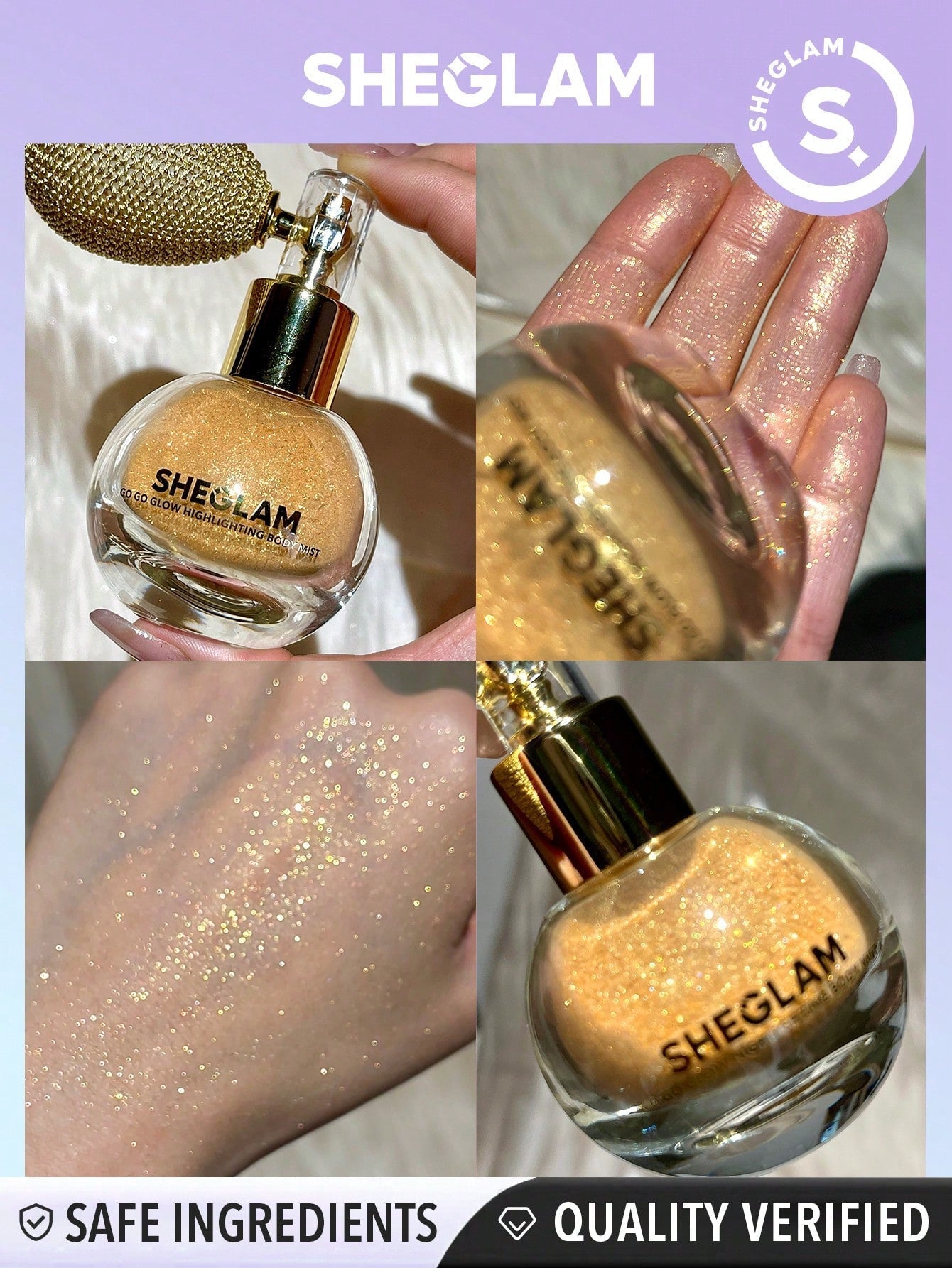 SHEGLAM Go Go Glow Highlighting Body Mist - Negative Apparel