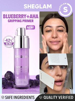 SHEGLAM Good Grip Hydrating Primer - Blueberry+AHA - Negative Apparel