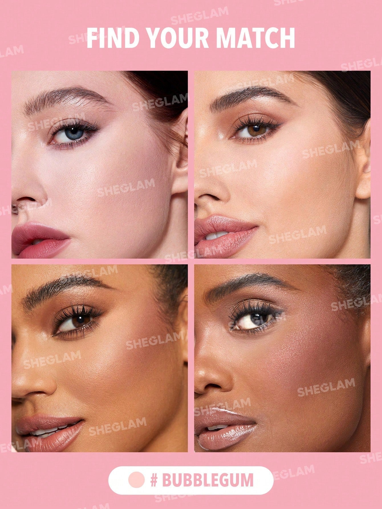 SHEGLAM Insta-Ready Face & Under Eye Setting Powder Duo-Bubblegum 2 In 1 - Negative Apparel